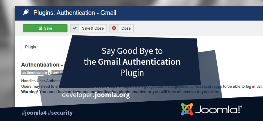Joomla Gmail Authentication Plugin