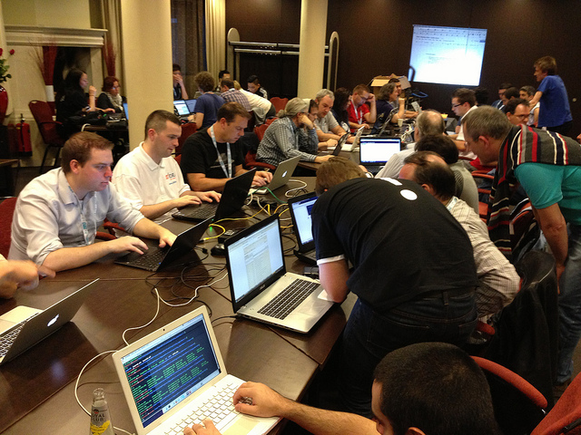 Photo of JAB13 coding, by and courtesy of Philip Locke